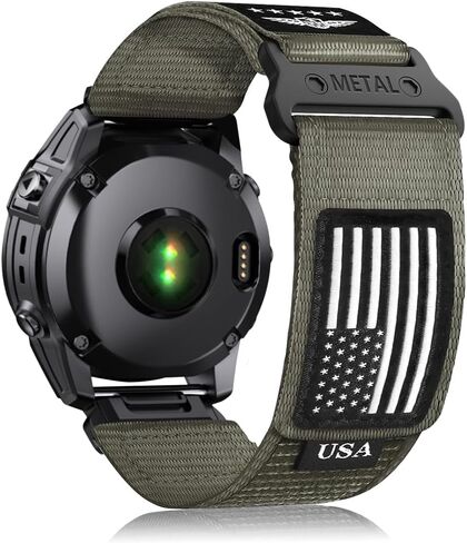 USA Ultra Series Compatible for Fenix Watch Band Replacement,Quickfit 22mm 26mm Rugged Nylon Fenix 8 6 5 7 Bands,Compatible for Fenix 8 47MM 51mm/ Fenix 7X/Fenix 6X/Fenix 5X/Enduro 2/Tactix in Kuwait