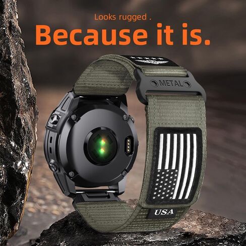 USA Ultra Series Compatible for Fenix Watch Band Replacement,Quickfit 22mm 26mm Rugged Nylon Fenix 8 6 5 7 Bands,Compatible for Fenix 8 47MM 51mm/ Fenix 7X/Fenix 6X/Fenix 5X/Enduro 2/Tactix in Kuwait
