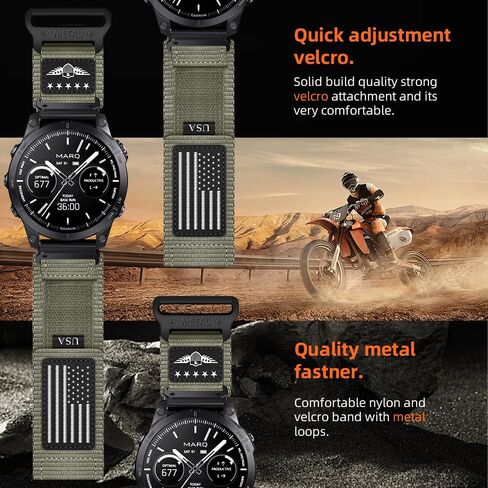 USA Ultra Series Compatible for Fenix Watch Band Replacement,Quickfit 22mm 26mm Rugged Nylon Fenix 8 6 5 7 Bands,Compatible for Fenix 8 47MM 51mm/ Fenix 7X/Fenix 6X/Fenix 5X/Enduro 2/Tactix in Kuwait