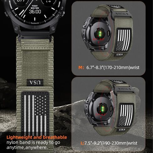 USA Ultra Series Compatible for Fenix Watch Band Replacement,Quickfit 22mm 26mm Rugged Nylon Fenix 8 6 5 7 Bands,Compatible for Fenix 8 47MM 51mm/ Fenix 7X/Fenix 6X/Fenix 5X/Enduro 2/Tactix in Kuwait