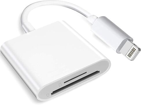 (Apple MFi Certified) Lightning to SD Card Camera Reader for iPhone,Trail Camera Viewer SD Memory Card Reader Adapter Compatible with iPhone 14/13/12/11/XS/XR/X/8/7/iPad,Plug and Play in Kuwait