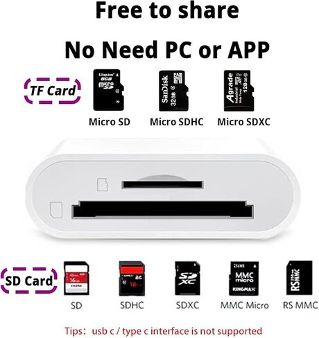 (Apple MFi Certified) Lightning to SD Card Camera Reader for iPhone,Trail Camera Viewer SD Memory Card Reader Adapter Compatible with iPhone 14/13/12/11/XS/XR/X/8/7/iPad,Plug and Play in Kuwait