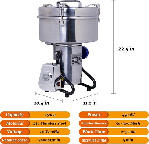 Hakka Commercial Grain Mill Grinder Machine, 30-50kg/h &Adjustable Fineness in Saudi Arabia