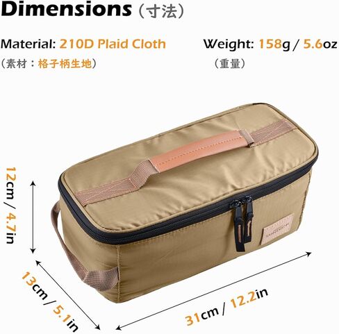 TRIWONDER Camping Travel Cookware Organizer Bag Cooking Utensils Storge Portable Pouch for Outdoor Barbecue Camping Cooking Spoon Chopsticks Organizing in Kuwait