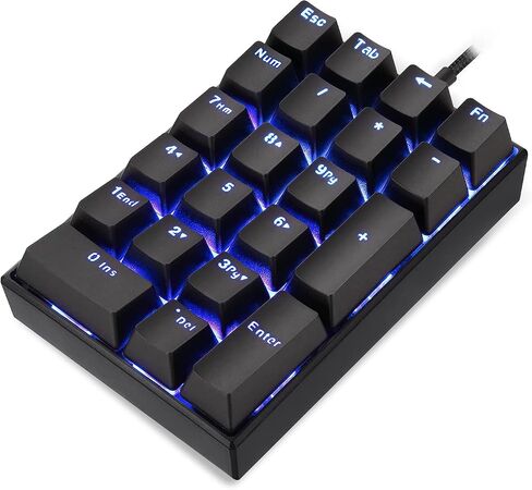 MOTOSPEED K23 Mechanical Numeric Keypad Red Switch Wired 21 Keys Mini Numpad Portable Gaming Keypad Extended Layout for Cashier in Saudi Arabia