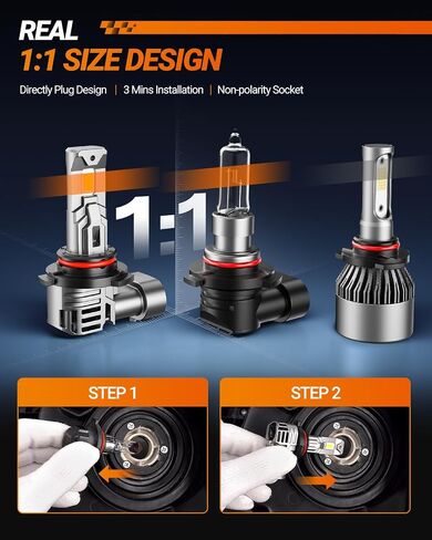 SEALIGHT H11 LED Fog Light Bulbs, 6000K Xenon White, 400% Brightness, 1:1 Halogen Size, Canbus Error Free, Non-polarity, Pack of 2 in Saudi Arabia