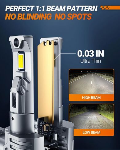 SEALIGHT H11 LED Fog Light Bulbs, 6000K Xenon White, 400% Brightness, 1:1 Halogen Size, Canbus Error Free, Non-polarity, Pack of 2 in Saudi Arabia