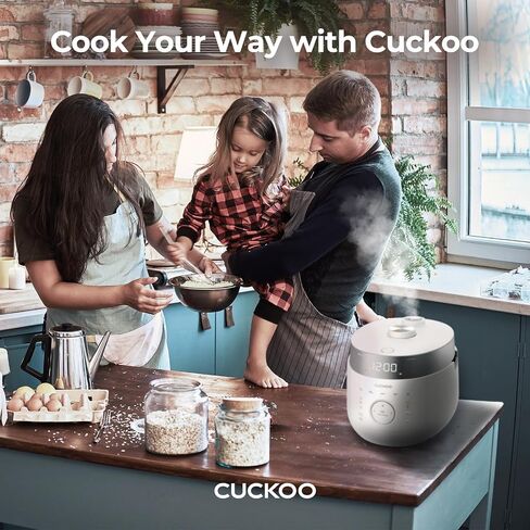 CUCKOO CRP-LHTR0609FW 6 أكواب (غير مطبوخة) / 12 كوب (مطبوخ) تسخين حثي لطهي الأرز بالضغط المزدوج مع وعاء داخلي غير لاصق، 16 وضعًا للقائمة، 3 دليل صوتي، تنظيف تلقائي (أبيض) in Kuwait