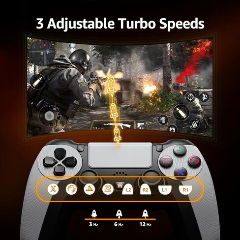 IWGAME Controller for PlayStation 5, Compatible with PS5/PS5 Pro/PS5/PS4/ PC, Wireless Controllers Support Adjustable Turbo, Remap, Hall Effect, Gaming Controller with 2.4G Adapter, Play PS5 Games in Saudi Arabia