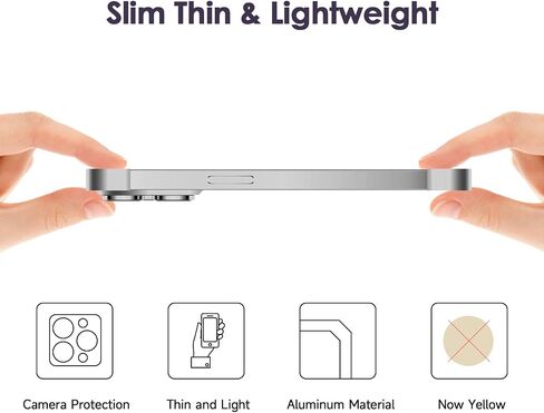 Losin Compatible with iPhone 15 Pro Max Case with Camera Lens Protector, Aluminum Metal Frameless, Borderless Design, Slim Thin & Lightweight, Shockproof Bumper Cover, for Women Men (Natural Titanium) in Kuwait