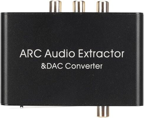 مستخرج صوت HDMI ARC 192 كيلو هرتز، محول HDMI ARC مع منفذ سماعة رأس 3.5 مم، محول صوت تناظري لمكبر صوت مكبر الصوت للسينما المنزلية والتلفزيون، Generickb86t743ph in Kuwait