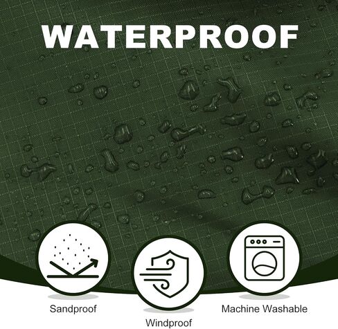 Large Waterproof Outdoor Picnic Blanket 80"x 58" | Windproof Lightweight Stadium Blanket, Packable, Stay Dry and Comfortable for Camping, Sports, Travel - Red in Kuwait