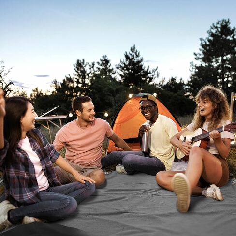 Large Waterproof Outdoor Picnic Blanket 80"x 58" | Windproof Lightweight Stadium Blanket, Packable, Stay Dry and Comfortable for Camping, Sports, Travel - Red in Kuwait