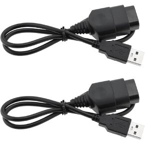 SING F LTD 2Pcs PC USB Adapter Cable Game Controller Adapter USB Converter Adapter Cable Compatible with Xbox Gen.1 Controller Black