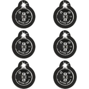 Panther Vision Button LAMP Adhesive LEDs Light Package - Lightweight, Ultra Small, Ultra Bright LED Utility Lights 6-Pack