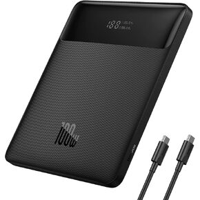 Baseus Laptop Power Bank, 100W Blade USB C Portable Laptop Charger, Super Fast Charging 20000mAh Slim Battery Pack for Laptop, MacBook Air, Dell, IPad, HP, iPhone, Samsung Galaxy, Switch, ROG Ally
