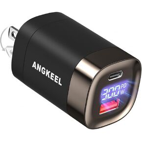 شاحن حائط USB C بقدرة 33 وات، ومنفذ GaN ثنائي المنفذ بقدرة 30 وات للشحن السريع مع شاشة عرض الطاقة/PPS/PD/QC 3.0، لهاتف iPhone 16/15/14 وSamsung S24/S23 وiPad Air