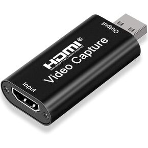4K HDMI Video Capture Card, Cam Link Card Game Audio Capture Card Upgraded Capture Adapter HDMI to USB 2.0 Record Capture Device for Streaming, Live Broadcasting, Gaming, Teaching, Video Conference
