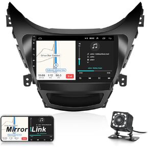 CAMECHO 1+32G Android 13 Radio for 2011 2012 2013 Hyundai Elantra,9" Touch Screen Car Stereo with Bluetooth GPS DSP USB SWC Android & iOS Mirror Link Multimedia Head Unit + Backup Camera