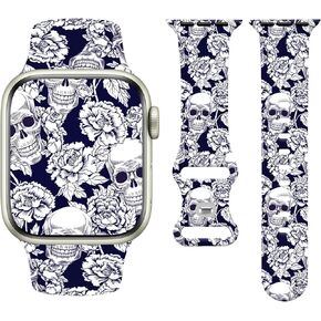 Watbro Holiday Watch Band Compatible with Apple Watch 38mm 40mm 41mm 42mm 44mm 45mm 49mm Women Men,Soft Silicone Cute Sport Strap Design for Apple Watch Ultra iWatch Series 10 9 8 7 6 5 4 3 2 1 SE Band