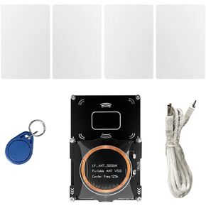 Proxmark3 Easy RDV4.0 RFID Reader Writer ID IC RFID Decryptor Decoder Support 125Khz 13.56Mhz LF HF and UHF Frequency with 1 Pcs IC Tag, 4 Pcs IC Cards, and Software