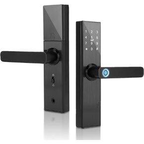 Fingerprint Door Lock, WiFi Smart Biometric Door Lock Password IC Card Entry Access System with Mechanical Key for Hotels and Offices Homes Apartments