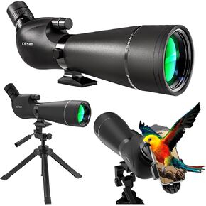 Gosky 20-60x85 Spotting Scope with Full Size Tripod,Phone Adapter,Bluetooth Camera Remote,Waterproof Spotter scopes for Target Shooting,Bird Watching,Travel,Hiking