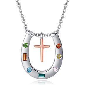 ONEFINITY Horse Necklace 925 Sterling Sliver Celtic Horse Necklace Heart Celtic Horse Jewelry For Men Women