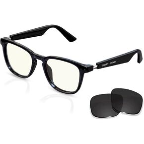 Smart Glasses Bluetooth Audio Music Glasses for Men Women with 2 Speakers,Blue Light Filter &Polarized Lenses,Music/Calling,Touch &Voice Assistant,13 Min Quick Charge (KX01)