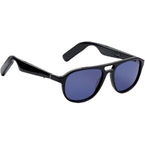 Nautica Fathom Smart Sunglasses for Men & Women - Wireless Smart Glasses with Open Ear Speakers and Microphone, Polarized UV400 Lenses - Dark Teal Solid (Wide)