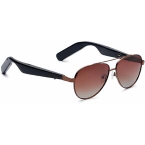 Nautica Fathom Smart Sunglasses for Men & Women - Wireless Smart Glasses with Open Ear Speakers and Microphone, Polarized UV400 Lenses - Dark Teal Solid (Wide)