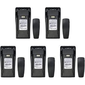 (5PCS) NNTN4497BR NNTN4497CR 7.4v Battery NNTN4970A NNTN4497AR Replacement Battery [Upgraded] for Motorola MOTOTRBO CP200 CP200D P450 EP450S DEP450 GP3688 PR400 GP3188 XIRP3688 Battery with Belt Clip