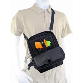 Concealed Carry Gun Pouch Compact Shoulder Bag Pistol Case Fanny Pack Waist Bag with Universal Handgun Holster