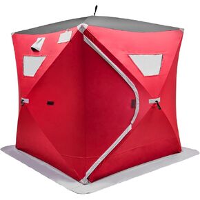 مأوى صيد الجليد المنبثق من جيماكس، خيمة ثلج مقاومة للماء والرياح مع حقيبة حمل، باب بسحاب، مرساة ثلج، مأوى ثلج محمول للاستخدام في الهواء الطلق in Kuwait