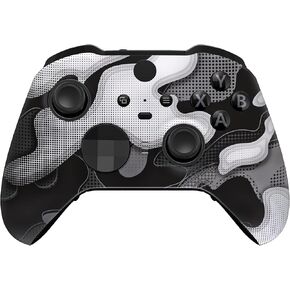 eXtremeRate Impression US Flag Replacement Faceplate Cover for Xbox One Elite Controller Series 2 (Model 1797), Soft Touch Front Housing Shell & Accent Rings for Xbox Elite Series 2 Core Controller