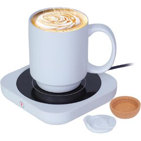 Coffee Mug Warmer & Mug Set for Desk, Electric 36W Coffee Cup Warmer with 15oz Ceramic Mug. Smart Coffee Cup Heater with Auto Shut Off/3 TEM for Heating Beverage, Candle,Coffee, Black