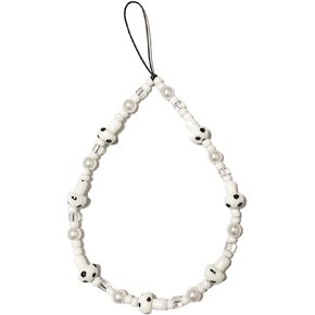Phone Charm/Chain Cute Phone Charms Strap Beaded Phone Keychain Pearl Phone Lanyard