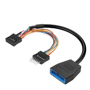 CERRXIAN 11 Pin USB2.0 Female to 11 Pin USB2.0 Male and USB 3.0 19/20 Pin Male Motherboard Cable Adapter Converter 6inch/15cm