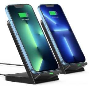 Wireless Charger [2 Pack],15W Fast Wireless Charging Stand,Wireless Charger Compatible with iPhone 15/15 Plus/15 Pro Max/14/13/12 /11Pro Max/XR/XS/X/8 Plus,Galaxy S23/S22/S21/S20 Note 20/10,Google,etc