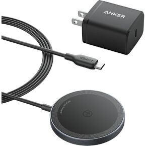 Anker MagSafe Charger Pad Compatible, MagGo iPhone 16 Wireless Charging Pad, Qi2 Certified 15W Wireless Charger, for iPhone 16/16 Plus/16 Pro/16 Pro Max/15/14/13/12 Series (USB-C Charger Included)