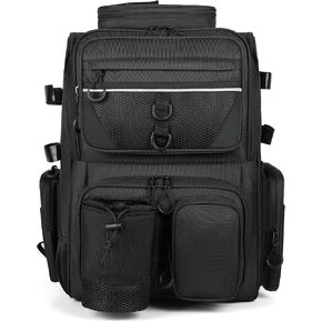 Fishing Tackle Backpack With Rod Holders, 40L Large Fishing Backpack Store Fishing Gear for Fishing, Camping, Hiking