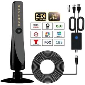 Wave max Tv Antenna 2024, Wave max Tv Antenna Signal Booster, Coverage Up to 500 Miles, Supports 4k Indoor Full Hd Smart Tv.