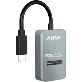MAIWO M.2 NVMe to USB Adapter, USB C PCIe NVMe Dock, USB3.2 GEN2x1 10Gbps with UASP Trim, 4TB Capacity, Tool Free Lay-Flat NVMe SSD Enclosure Reader