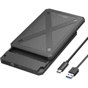 iDsonix 2.5 inch Hard Drive Enclosure, 6Gbps USB 3.1 to SATA III Tool-Free External Hard Drive Enclosure for 7mm/9.5mm 2.5" SSD HDD with UASP Compatible with Toshiba Samsung WD Black(PW25-C3)