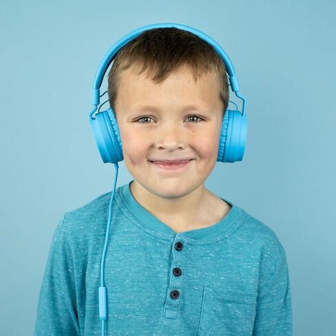 Puro Sound Labs PuroBasic Volume Limiting Wired Headphones for Kids, Foldable & Adjustable Headband w/Microphone, Compatible with Smartphones, Tablets and PC’s -Green in Saudi Arabia