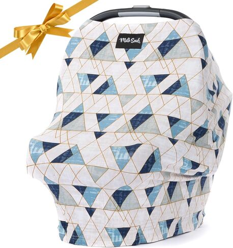 Milk Snob Original 5-in-1 Cover - Added Privacy for Breastfeeding, Baby Car Seat, Carrier, Stroller, High Chair, Shopping Cart, Lounger Canopy - Newborn Essentials, Nursing Top, Herringbone | Nursing Cover for Breastfeeding - Baby Car Seat Canopy & Stroll in Saudi Arabia