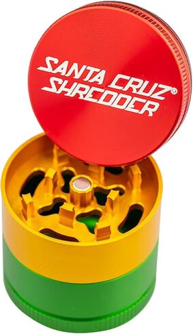 Santa Cruz Shredder Metal Herb Grinder Knurled Top for Stronger Grip 3 Piece Small 1.7" (Black) in Kuwait