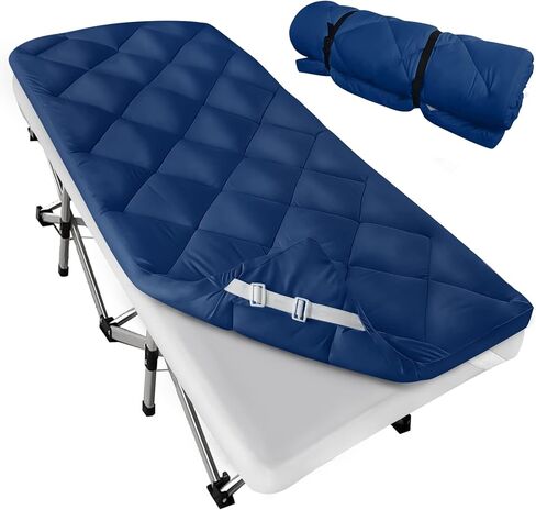 Cot Mattress Pad 30" X 75" Quilted Cot Pads for Camping | Improved Thickness, Sleeping Mattress Topper for Camp/Rv Bunk/Narrow Twin Beds in Kuwait