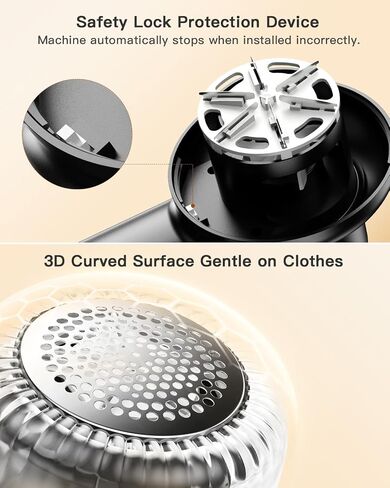 Rechargeable Fabric Shaver, Lint Shaver with Digital Display, Sweater Shaver with 6-Leaf Blades and Safety Lock, 3-Speeds Defuzzer Remove Fuzz, Pills from Clothes, Furniture, Sofa, Blanket in Saudi Arabia