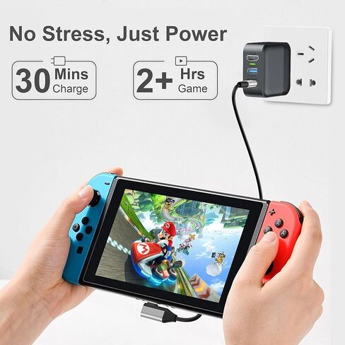 RREAKA Portable Switch Dock Charger for Nintendo Switch/OLED, Ideal Charger for Switch TV Docking Station Witch 4K@60Hz HDMI/USB2.0/PD USB-C Fast Charging Port and 4FT USB-C Cable (Black, 36W) in Saudi Arabia